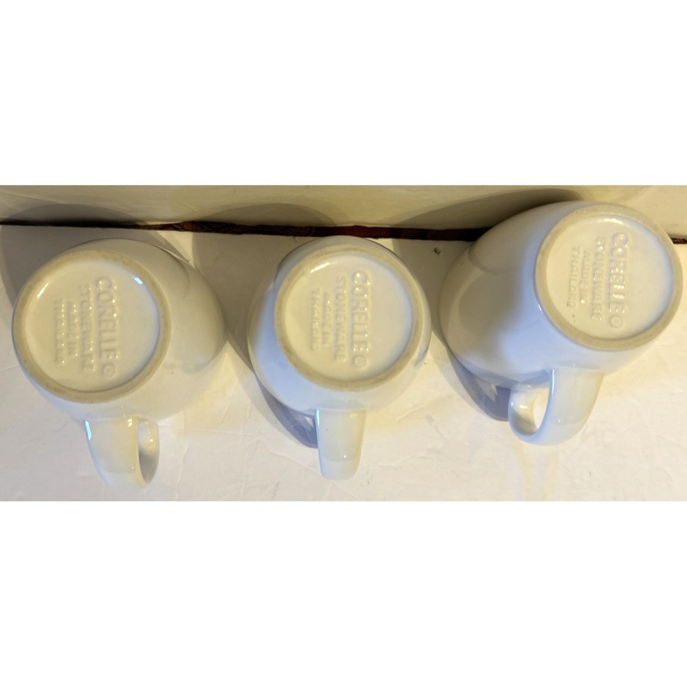 Corelle Coffee Tea Mug Cup White Coordinates Stoneware 4" Cups (Lot of 3) - Picture 6 of 6